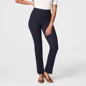 NWT Spanx The Perfect Pant Slim Straight Ponte Knit In Black Size 2XLT 20254T